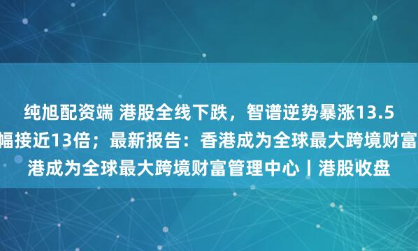 纯旭配资端 港股全线下跌，智谱逆势暴涨13.54% 上市以来累计涨幅接近13倍；最新报告：香港成为全球最大跨境财富管理中心丨港股收盘